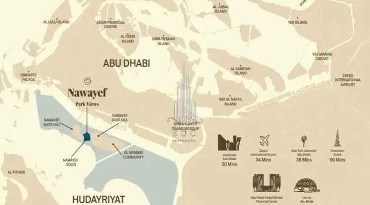 2 Bedroom 1937.5 Sq.Ft. Apartment for Sale in Al Hudayriat Island, Abu Dhabi