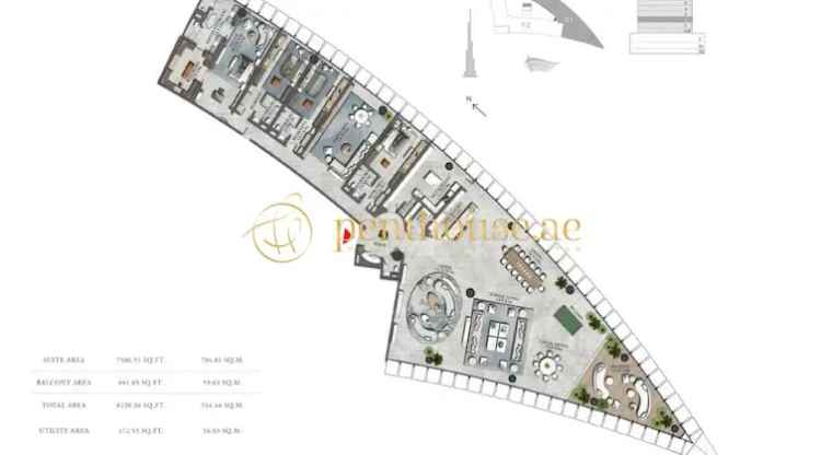 4 Bedroom 8228 Sq.Ft. Penthouse for Sale in Downtown Dubai, Dubai