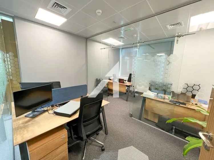 rent fitted and furnished office in Bay Square with 10 parking slots