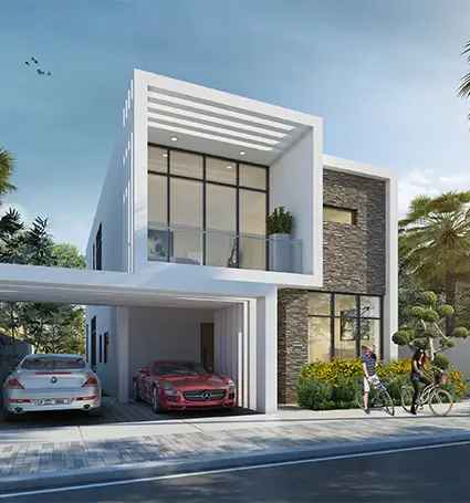 Luxury buy villa in DAMAC Hills featuring stunning views and premium amenities